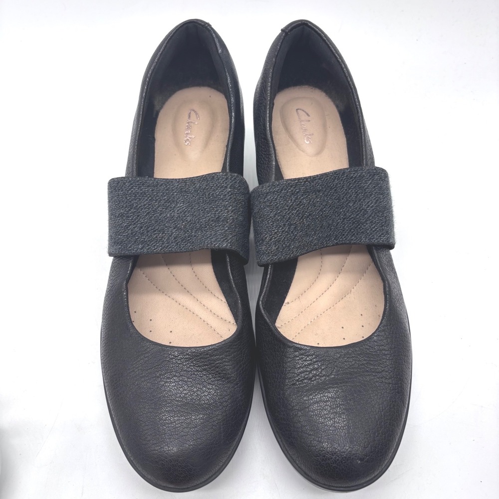 Clarks Pola River Mary Jane Wedge Shoes Women Size 10 Black Professional